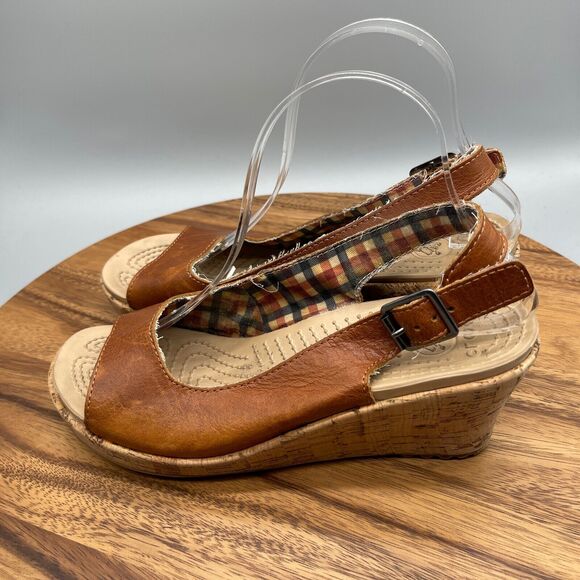 Crocs A Leigh Sandals Women Size 9 Brown Comfort Casual Walking Flip Flops - Picture 3 of 7